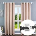 Nail-Free Adjustable Curtain Rod Bracket Holders – Drill-Free & Wall-Safe Transparent, 8PCS